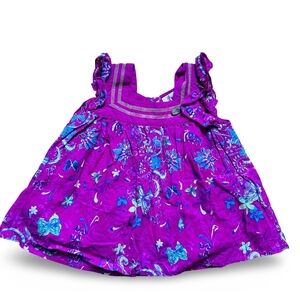 3/20$ Toddler Girl Purple Floral Dress – Size 2T